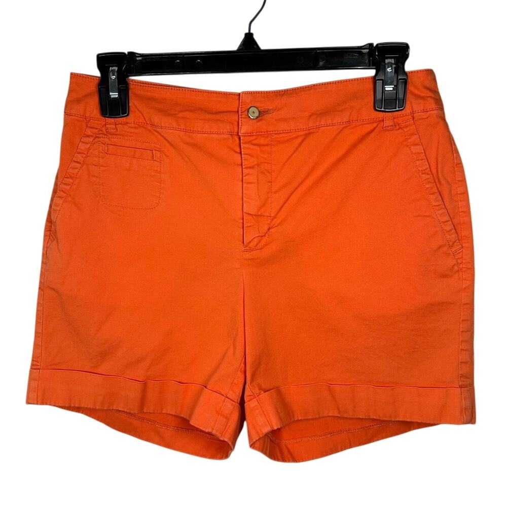 Tribal Jeans Orange Cotton Blend Shorts Women's 4
